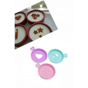 Tatlı Ve Kahve Süsleme Şablonu 3 Lü 10 Cm