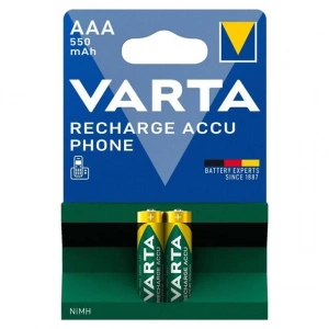 Varta Ni-Mh 1.2 Volt 550 mA HR03 AAA Şarjlı 2li İnce Kalem Pil 56663
