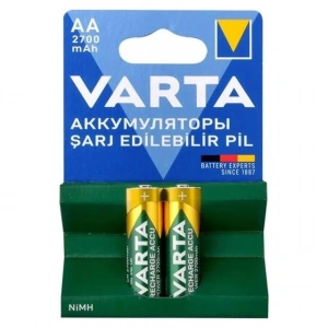 Varta Ni-Mh 1.2V 2700 mAh HR6 Şarj Edilebilir Şarjlı AA Kalem Pil (2li Paket)