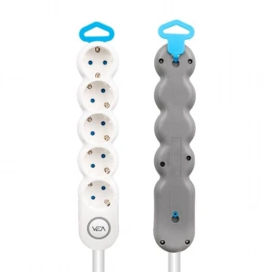 Vea 5li Kablolu Anahtarlı 1,5 Metre Akım Korumalı Grup Priz VE-2S5S