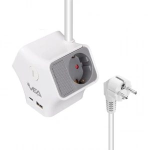 Vea VE-G903YC 3lü USB+ Type-C Girişli Anahtarlı 1.5 Metre Grup Priz