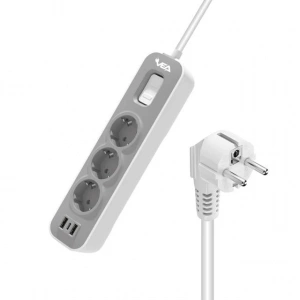 Vea VE-NOVA103U A Class 3lü 2 Usbli Anahtarlı 1.5 Metre Akım Korumalı Priz