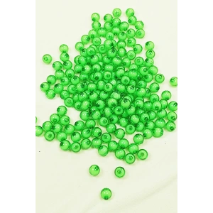 Yuvarlak Boncuk İçten Boncuklu Bileklik Çanta Boncuğu 8 Mm 50 Gr Yeşil - Bnc471