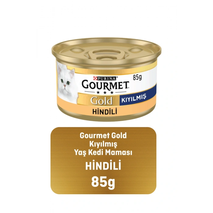 Gold Kıyılmış Hindili Kedi Konservesi 85 G
