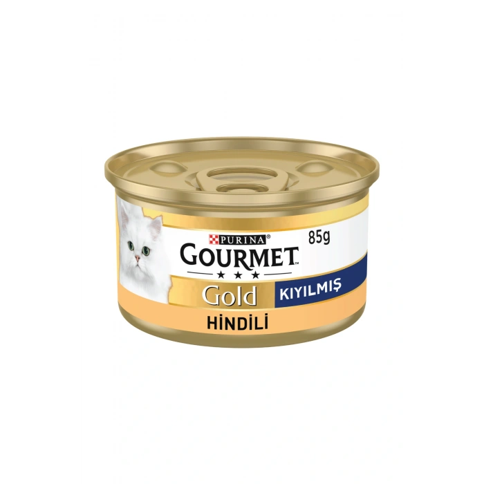 Gold Kıyılmış Hindili Kedi Konservesi 85 G