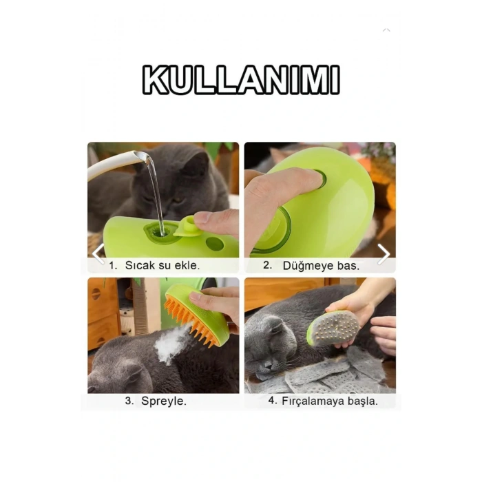 Buharlı Kedi & Köpek Masaj Tarağı