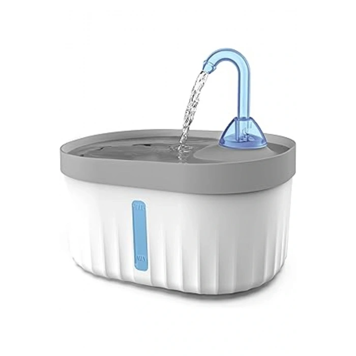 Atapet Aquata Otomatik Kedi Su Pınarı Sessiz Kedi Su Sebili 40Db Usb Bağlantılı 2,3 Lt (Mavi, Standa