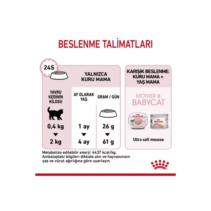 Mother&babycat Gebe/laktasyondaki Anne Ve Yavru Kedi Için Kuru Kedi Maması 2kg