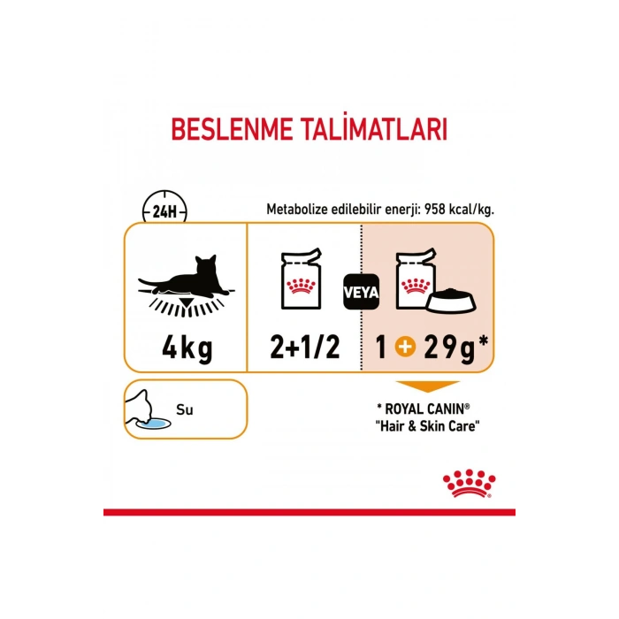 Hair&Skin Tüy ve Deri Sağlığı için Yaş Kedi Maması 12 x 85g