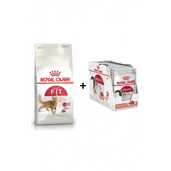 Fit 32 Kuru Kedi Maması 15 Kg +12 Adet Royal Canin Instinctive Gravy Yaş Kedi Maması 85