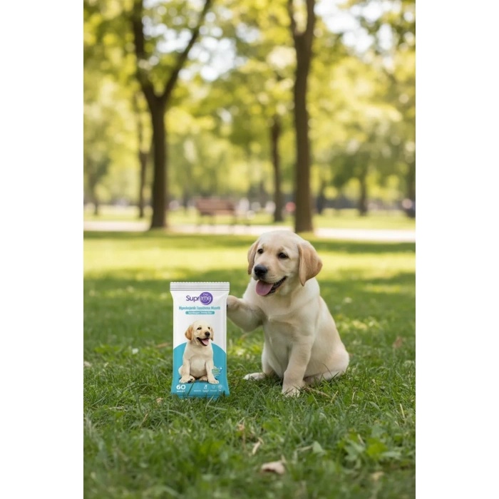 Kokusuz Hipoalerjenik Köpek Temizleme Mendili TR-60 Adet