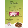 Plus Delizzia / Sos İçinde Parça Etli Tavuklu & Ciğerli Yetişkin Kedi Maması 85g x 24 Adet