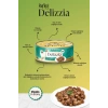 Plus Delizzia / Sos İçinde Parça Etli Somonlu & Tavuklu Yetişkin Kedi Maması 85g x 24 Adet