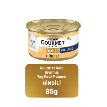 Gold Kıyılmış Hindili Kedi Konservesi 85 G