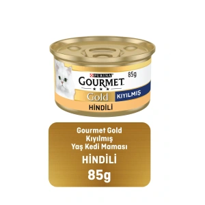 Gold Kıyılmış Hindili Kedi Konservesi 85 G