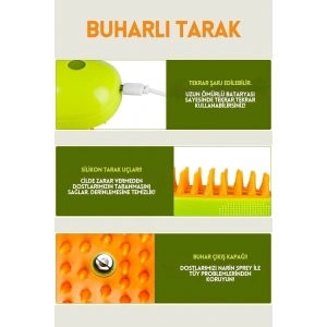 Has Akvaryum Buharlı Kedi/köpek Masaj Tarağı