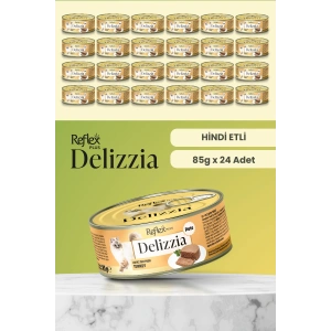 Plus Delizzia / Kıyılmış Hindi Etli Yetişkin Kedi Maması 85g x 24 Adet