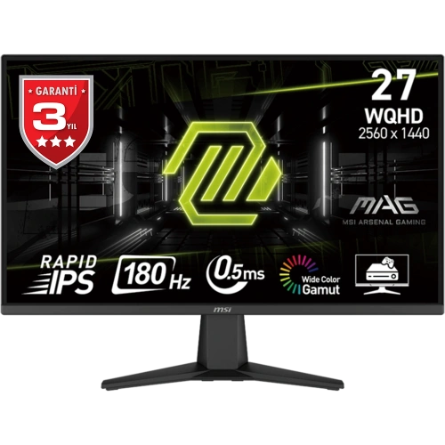 27 MSI MAG 275QF E20 WQHD FLAT RAPID IPS 0.5MS 200HZ  FREESYNC PREMIUM GAMING