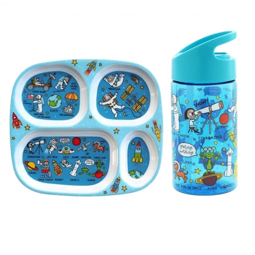 Tyrrell Katz Bölmeli Tabak ve Pipetli Matara Set - Space