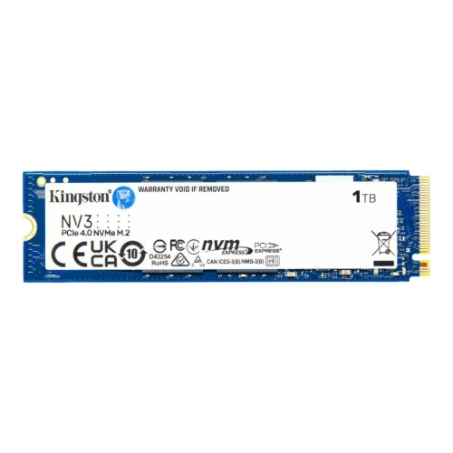 KINGSTON 1 TB NV3 M.2 NVME PCIE GEN4 6000/4000MBS SNV3S/1000G SSD