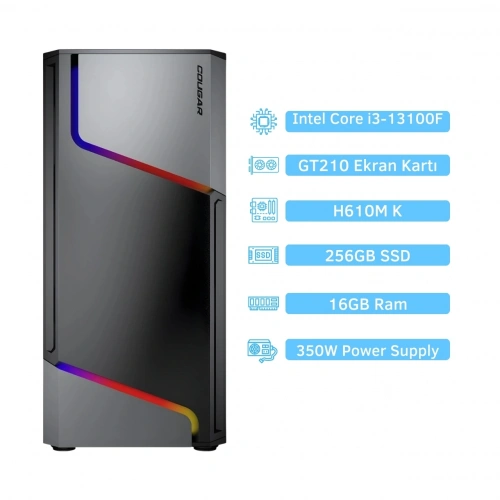 VEBİNGO MX360 INTEL CORE i3-13100F 16 GB Ram 256GB SSD Masaüstü Bilgisayarı