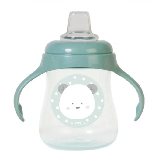 Saro Yavas Akışlı Damlatmayan Kulplu Alıştırma Bardağı 250ml - Mint