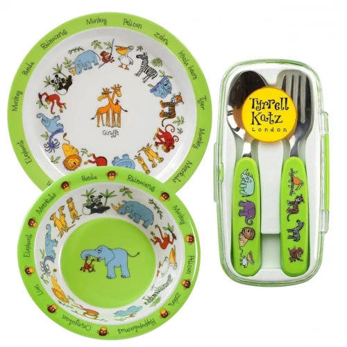 Tyrrell Katz Melamin Mama Kasesi - Mama Tabağı - Kutulu Çatal Kaşık Seti // Jungle