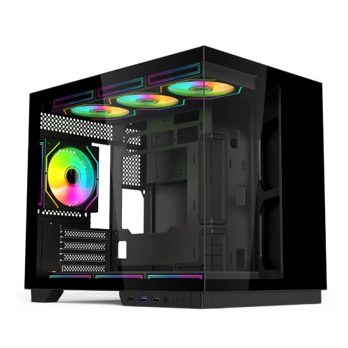 Hyper Rocket V332 Micro-ATX 7 Argb Fan Siyah Oyuncu Kasası