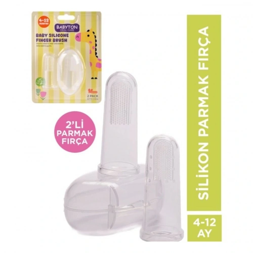 Babyton Silikon İkili Parmak Fırça 2 adet