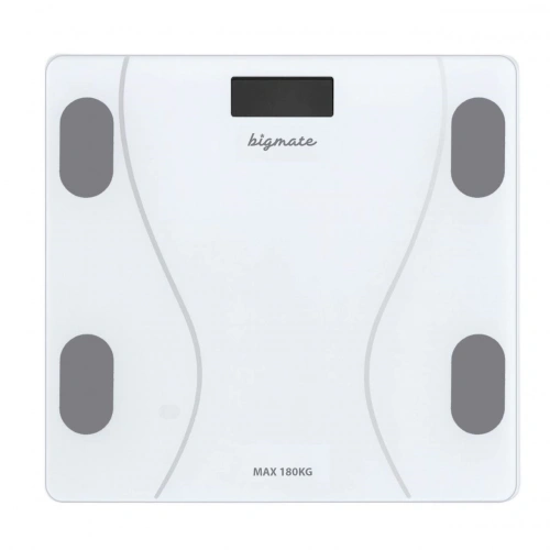 bigmate BGT-7001B Beyaz Wi-Fi Bağlantılı Akıllı Dijital Vücut Analiz Baskülü