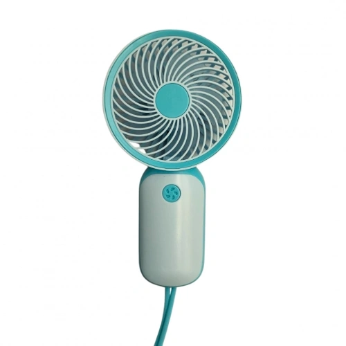 bigmate Mini El Fanı Taşınabilir Serinletici Şarjlı Mavi Vantilatör Tek Kademeli Hız Ayarı YM88151