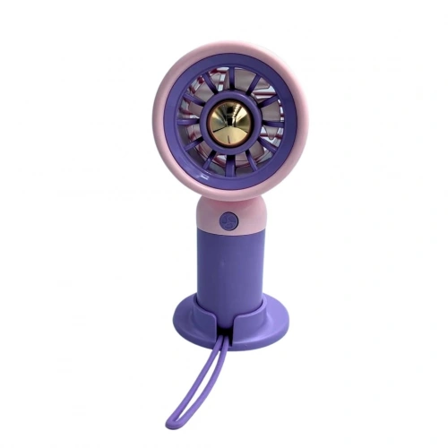 bigmate Mini El Fanı Taşınabilir Serinletici Şarjlı Mor Vantilatör 3 Kademeli Hız Ayarı YS2253A