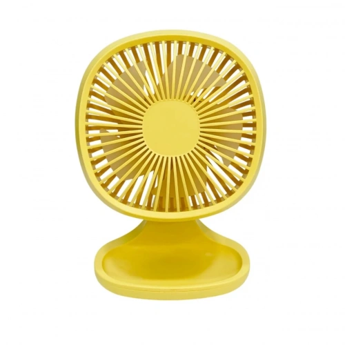 bigmate Mini Masa Fanı Taşınabilir Serinletici Şarjlı Sarı Vantilatör 3 Kademeli Hız Ayarı YM88192A