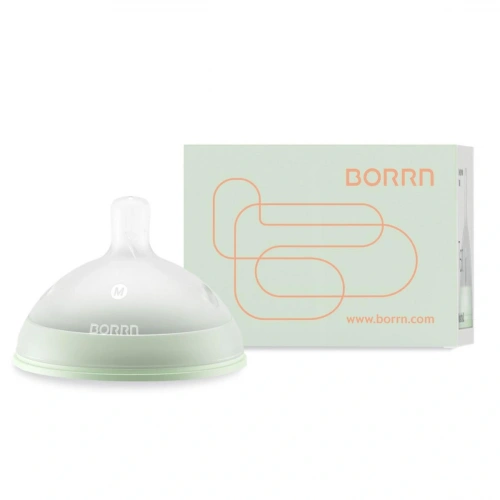 Borrn Antikolik Silikon Biberon Emziği Orta Akışlı 3-6 Ay Yeşil