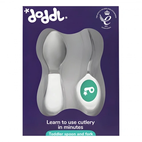 Doddl Çocuklar için Çatal Kaşık Seti 1-5 Yaş - Aqua