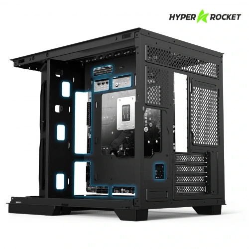 Hyper Rocket V332 BLK Micro-ATX Gaming Siyah Oyuncu Kasası + 650W PSU