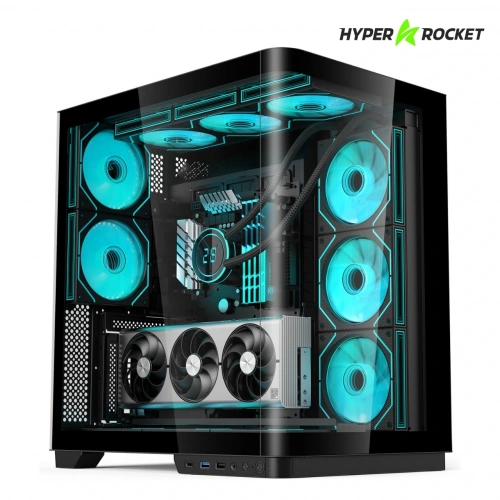 Hyper Rocket V335R BLK Micro-ATX Gaming Siyah Oyuncu Kasası + 850W PSU