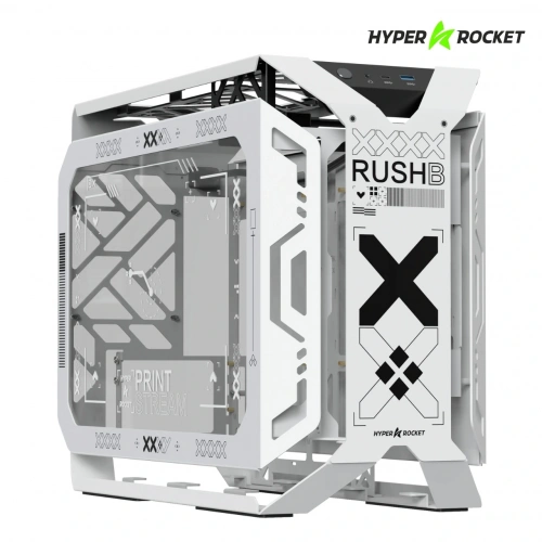 Hyper Rocket X-ERA Print Stream M-ATX RGB Open Frame Gaming Oyuncu Kasası