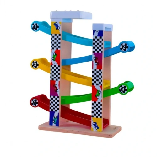 Mars Factory Rampax5 Montessori Ahşap Yarış Arabalı Otopark