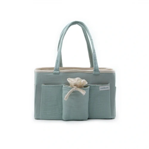 Miniboni Müslin Anne Organizer Çanta - Mint