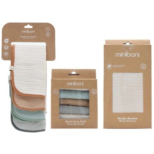 Miniboni Müslin Battaniye Uyku Seti