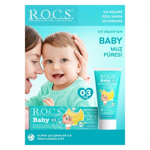 R.o.c.s. Baby 0-3 Yaş Muz Püresi Tadında Florürsüz Diş Macunu 45gr