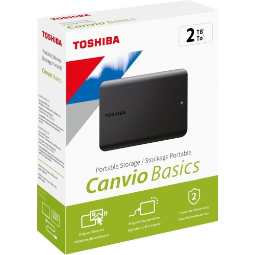 Toshiba Canvio Basics 2TB 2.5" USB3.2 G1 Siyah HDTB520EK3AA Harici HardDisk