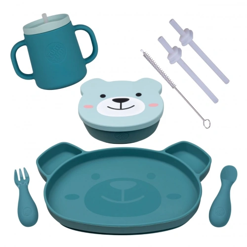 Tum Tum Silikon Beslenme Seti (7 parça) - Boris Bear