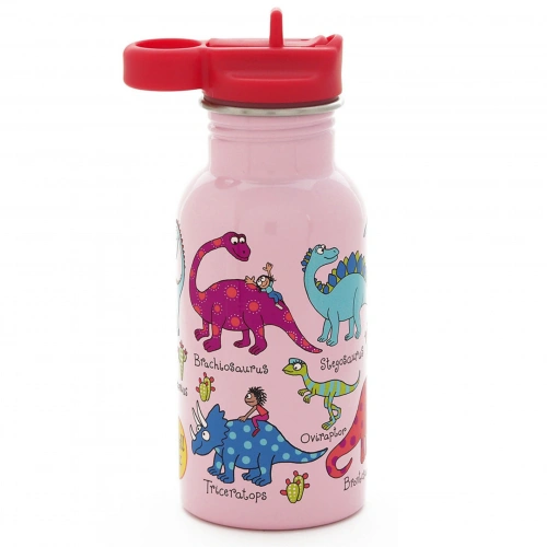 Tyrrell Katz Pipetli Çelik Matara 400ml - Pink Dino