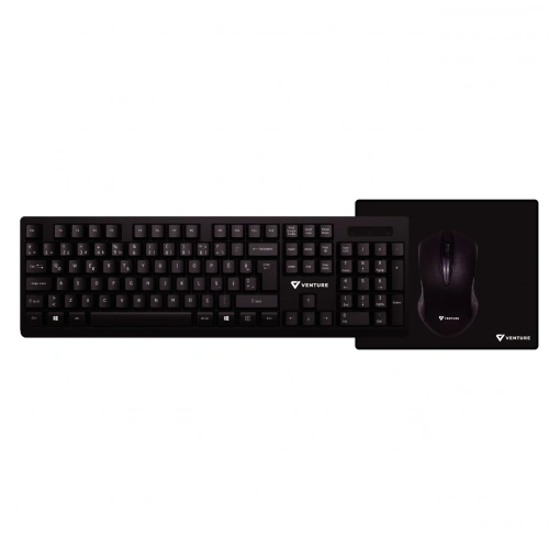 Venture VTK101 Wireless Keyboard & Mouse Set (Mouse Pad Hediyeli)