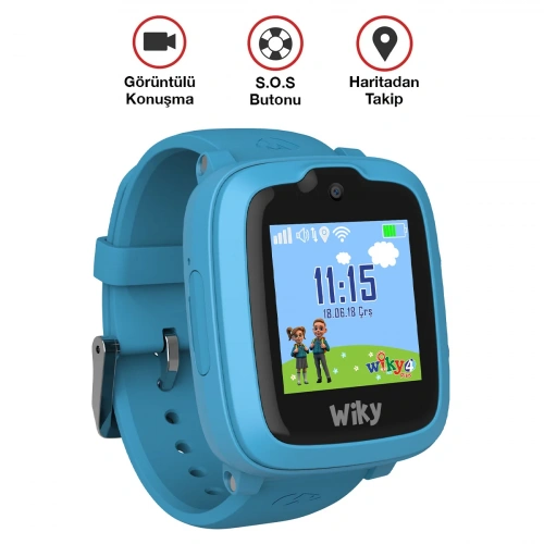 Wiky Watch 4 Plus Mavi Akıllı Çocuk Saati