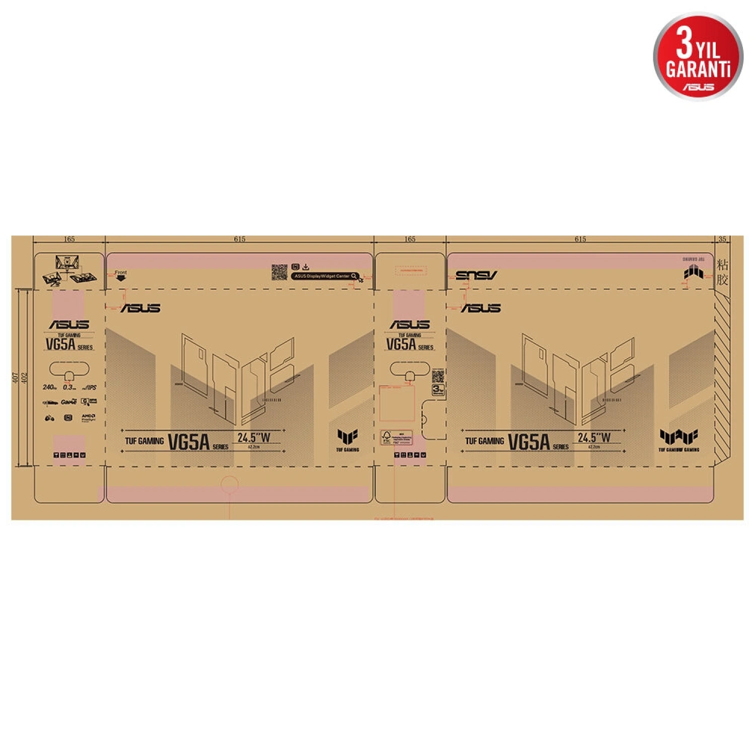 24.5 ASUS TUF GAMING VG259QM5A 0.3MS 240HZ MONITOR