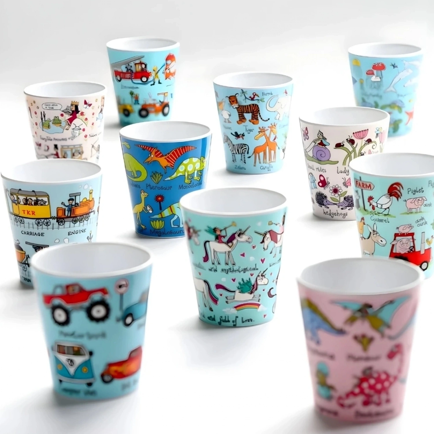 Tyrrell Katz Melamin Kase ve Alıştırma Bardağı Set - Cars