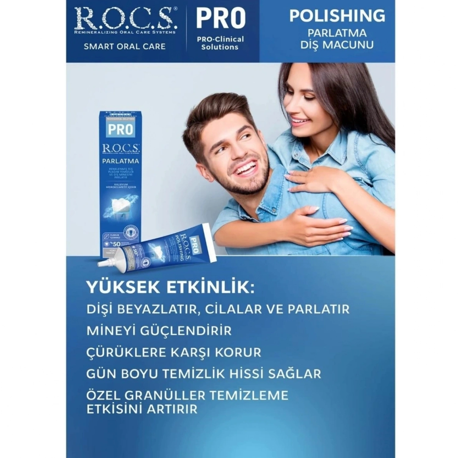 R.O.C.S Aktif Kalsiyum & Pro Parlatma Diş Bakım Seti